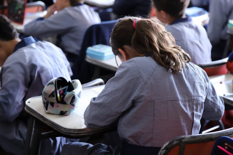 Students in a Catholic school classroom